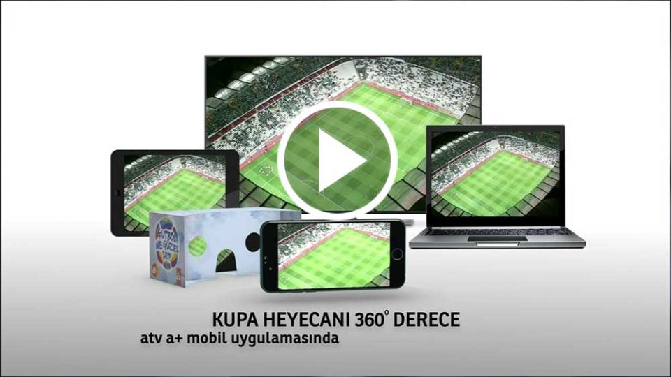 ATV, 26 Mayıs tarihinde Galatasaray ile Fenerbahçe arasında oynanacak Ziraat Türkiye Kupası final maçını 360 derece sunacak.